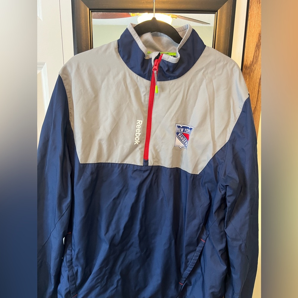 Reebok size L NY rangers windbreaker
